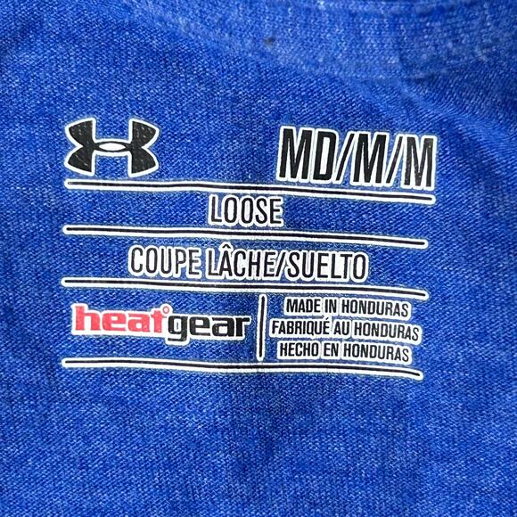 New York Mets Under Armour Tee Youth M Blue Short Sleeve Pullover Loose Fit - Picture 3 of 6